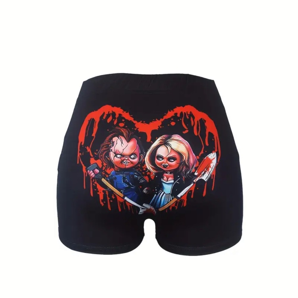 Black Graphic Women's Shorts large